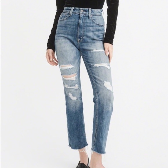 Abercrombie & Fitch Denim - Abercrombie High Rise Ankle Straight Jeans Abercrombie & Fitch Denim - Abercrombie High Rise Ankle Straight Jeans